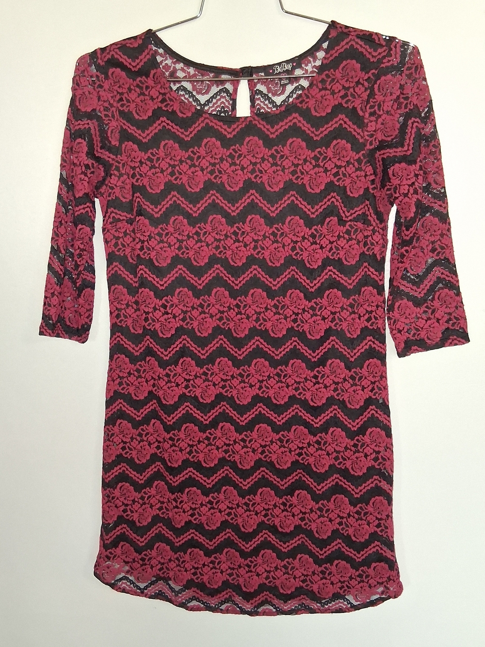 Dark Fairycore Whimsical Red Black Lace Midi Dress